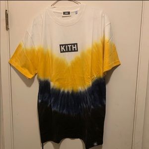 Kith Summer Tie Dye Tee shirt Yellow/blue size S